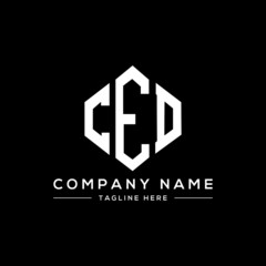 Obraz premium CEO letter logo design with polygon shape. CEO polygon logo monogram. CEO cube logo design. CEO hexagon vector logo template white and black colors. CEO monogram, CEO business and real estate logo. 