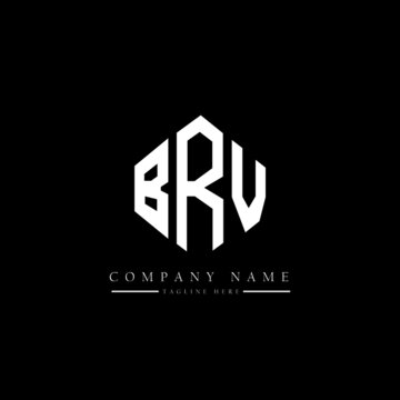 BRV letter logo design with polygon shape. BRV polygon logo monogram. BRV cube logo design. BRV hexagon vector logo template white and black colors. BRV monogram, BRV business and real estate logo. 