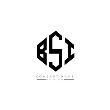 BSI letter logo design with polygon shape. BSI polygon logo monogram. BSI cube logo design. BSI hexagon vector logo template white and black colors. BSI monogram, BSI business and real estate logo. 