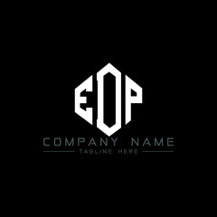EDP letter logo design with polygon shape. EDP polygon logo monogram. EDP cube logo design. EDP hexagon vector logo template white and black colors. EDP monogram, EDP business and real estate logo. 