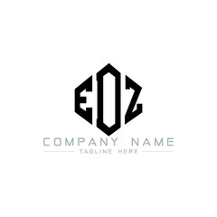 EDZ letter logo design with polygon shape. EDZ polygon logo monogram. EDZ cube logo design. EDZ hexagon vector logo template white and black colors. EDZ monogram, EDZ business and real estate logo. 