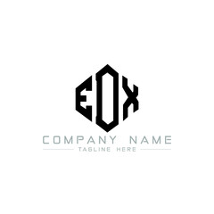 EDX letter logo design with polygon shape. EDX polygon logo monogram. EDX cube logo design. EDX hexagon vector logo template white and black colors. EDX monogram, EDX business and real estate logo. 