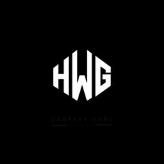 HWG letter logo design with polygon shape. HWG polygon logo monogram. HWG cube logo design. HWG hexagon vector logo template white and black colors. HWG monogram, HWG business and real estate logo. 