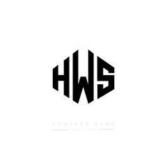 HWS letter logo design with polygon shape. HWS polygon logo monogram. HWS cube logo design. HWS hexagon vector logo template white and black colors. HWS monogram, HWS business and real estate logo. 