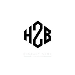 HZB letter logo design with polygon shape. HZB polygon logo monogram. HZB cube logo design. HZB hexagon vector logo template white and black colors. HZB monogram, HZB business and real estate logo. 
