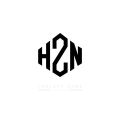 HZN letter logo design with polygon shape. HZN polygon logo monogram. HZN cube logo design. HZN hexagon vector logo template white and black colors. HZN monogram, HZN business and real estate logo. 