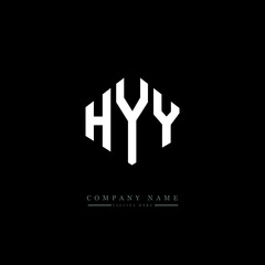 HYY letter logo design with polygon shape. HYY polygon logo monogram. HYY cube logo design. HYY hexagon vector logo template white and black colors. HYY monogram, HYY business and real estate logo. 