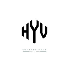 HYV letter logo design with polygon shape. HYV polygon logo monogram. HYV cube logo design. HYV hexagon vector logo template white and black colors. HYV monogram, HYV business and real estate logo. 