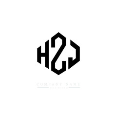 HZJ letter logo design with polygon shape. HZJ polygon logo monogram. HZJ cube logo design. HZJ hexagon vector logo template white and black colors. HZJ monogram, HZJ business and real estate logo. 
