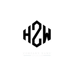 HZW letter logo design with polygon shape. HZW polygon logo monogram. HZW cube logo design. HZW hexagon vector logo template white and black colors. HZW monogram, HZW business and real estate logo. 