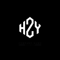 HZY letter logo design with polygon shape. HZY polygon logo monogram. HZY cube logo design. HZY hexagon vector logo template white and black colors. HZY monogram, HZY business and real estate logo. 