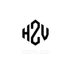 HZV letter logo design with polygon shape. HZV polygon logo monogram. HZV cube logo design. HZV hexagon vector logo template white and black colors. HZV monogram, HZV business and real estate logo. 