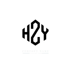 HZY letter logo design with polygon shape. HZY polygon logo monogram. HZY cube logo design. HZY hexagon vector logo template white and black colors. HZY monogram, HZY business and real estate logo. 