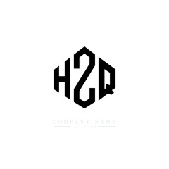 HZQ letter logo design with polygon shape. HZQ polygon logo monogram. HZQ cube logo design. HZQ hexagon vector logo template white and black colors. HZQ monogram, HZQ business and real estate logo. 