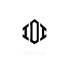 IDI letter logo design with polygon shape. IDI polygon logo monogram. IDI cube logo design. IDI hexagon vector logo template white and black colors. IDI monogram, IDI business and real estate logo. 