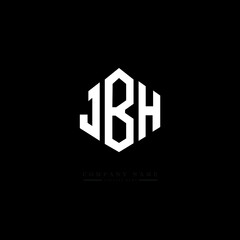 JBH letter logo design with polygon shape. JBH polygon logo monogram. JBH cube logo design. JBH hexagon vector logo template white and black colors. JBH monogram, JBH business and real estate logo. 