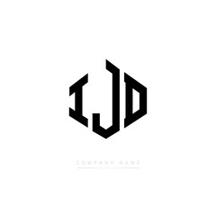 IJD letter logo design with polygon shape. IJD polygon logo monogram. IJD cube logo design. IJD hexagon vector logo template white and black colors. IJD monogram, IJD business and real estate logo. 