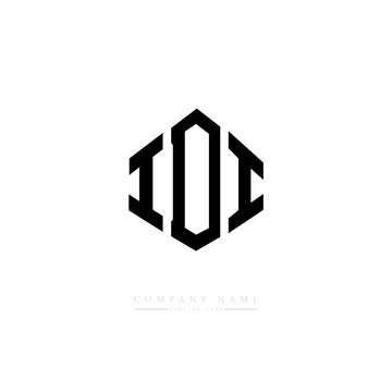 IDI letter logo design with polygon shape. IDI polygon logo monogram. IDI cube logo design. IDI hexagon vector logo template white and black colors. IDI monogram, IDI business and real estate logo. 