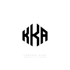 KKA letter logo design with polygon shape. KKA polygon logo monogram. KKA cube logo design. KKA hexagon vector logo template white and black colors. KKA monogram, KKA business and real estate logo. 
