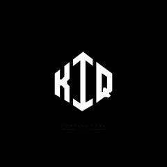 KIQ letter logo design with polygon shape. KIQ polygon logo monogram. KIQ cube logo design. KIQ hexagon vector logo template white and black colors. KIQ monogram, KIQ business and real estate logo. 