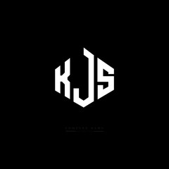 KJS letter logo design with polygon shape. KJS polygon logo monogram. KJS cube logo design. KJS hexagon vector logo template white and black colors. KJS monogram, KJS business and real estate logo. 