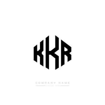 KKR letter logo design with polygon shape. KKR polygon logo monogram. KKR cube logo design. KKR hexagon vector logo template white and black colors. KKR monogram, KKR business and real estate logo. 