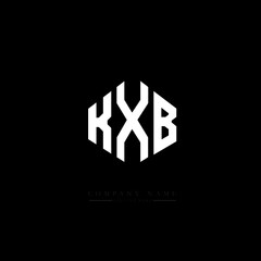KXB letter logo design with polygon shape. KXB polygon logo monogram. KXB cube logo design. KXB hexagon vector logo template white and black colors. KXB monogram, KXB business and real estate logo. 