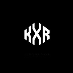 KXR letter logo design with polygon shape. KXR polygon logo monogram. KXR cube logo design. KXR hexagon vector logo template white and black colors. KXR monogram, KXR business and real estate logo. 