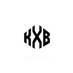KXB letter logo design with polygon shape. KXB polygon logo monogram. KXB cube logo design. KXB hexagon vector logo template white and black colors. KXB monogram, KXB business and real estate logo. 
