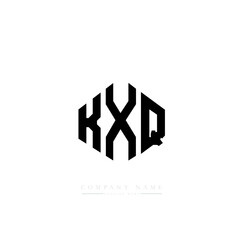 KXQ letter logo design with polygon shape. KXQ polygon logo monogram. KXQ cube logo design. KXQ hexagon vector logo template white and black colors. KXQ monogram, KXQ business and real estate logo. 