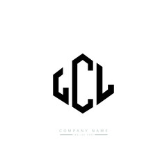 LCL letter logo design with polygon shape. LCL polygon logo monogram. LCL cube logo design. LCL hexagon vector logo template white and black colors. LCL monogram, LCL business and real estate logo. 