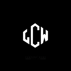 LCW letter logo design with polygon shape. LCW polygon logo monogram. LCW cube logo design. LCW hexagon vector logo template white and black colors. LCW monogram, LCW business and real estate logo. 