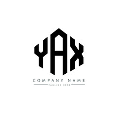 YAX letter logo design with polygon shape. YAX polygon logo monogram. YAX cube logo design. YAX hexagon vector logo template white and black colors. YAX monogram, YAX business and real estate logo. 