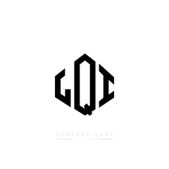 LQI letter logo design with polygon shape. LQI polygon logo monogram. LQI cube logo design. LQI hexagon vector logo template white and black colors. LQI monogram, LQI business and real estate logo. 