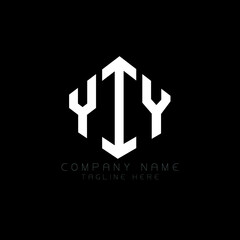 YIY letter logo design with polygon shape. YIY polygon logo monogram. YIY cube logo design. YIY hexagon vector logo template white and black colors. YIY monogram, YIY business and real estate logo. 