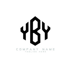 YBY letter logo design with polygon shape. YBY polygon logo monogram. YBY cube logo design. YBY hexagon vector logo template white and black colors. YBY monogram, YBY business and real estate logo. 