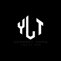 YLT letter logo design with polygon shape. YLT polygon logo monogram. YLT cube logo design. YLT hexagon vector logo template white and black colors. YLT monogram, YLT business and real estate logo. 