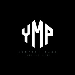 YMP letter logo design with polygon shape. YMP polygon logo monogram. YMP cube logo design. YMP hexagon vector logo template white and black colors. YMP monogram, YMP business and real estate logo. 