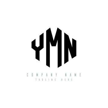 YMN letter logo design with polygon shape. YMN polygon logo monogram. YMN cube logo design. YMN hexagon vector logo template white and black colors. YMN monogram, YMN business and real estate logo. 