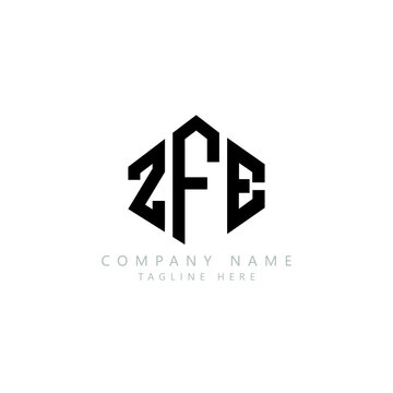 ZFE letter logo design with polygon shape. ZFE polygon logo monogram. ZFE cube logo design. ZFE hexagon vector logo template white and black colors. ZFE monogram, ZFE business and real estate logo. 