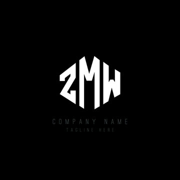 ZMW letter logo design with polygon shape. ZMW polygon logo monogram. ZMW cube logo design. ZMW hexagon vector logo template white and black colors. ZMW monogram, ZMW business and real estate logo. 