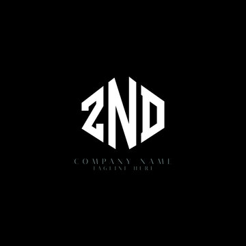 ZND letter logo design with polygon shape. ZND polygon logo monogram. ZND cube logo design. ZND hexagon vector logo template white and black colors. ZND monogram, ZND business and real estate logo. 