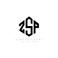 ZSP letter logo design with polygon shape. ZSP polygon logo monogram. ZSP cube logo design. ZSP hexagon vector logo template white and black colors. ZSP monogram, ZSP business and real estate logo. 