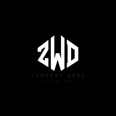 ZWD letter logo design with polygon shape. ZWD polygon logo monogram. ZWD cube logo design. ZWD hexagon vector logo template white and black colors. ZWD monogram, ZWD business and real estate logo. 