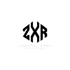 ZXR letter logo design with polygon shape. ZXR polygon logo monogram. ZXR cube logo design. ZXR hexagon vector logo template white and black colors. ZXR monogram, ZXR business and real estate logo. 