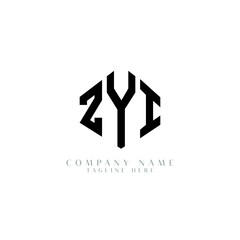 ZYI letter logo design with polygon shape. ZYI polygon logo monogram. ZYI cube logo design. ZYI hexagon vector logo template white and black colors. ZYI monogram, ZYI business and real estate logo. 