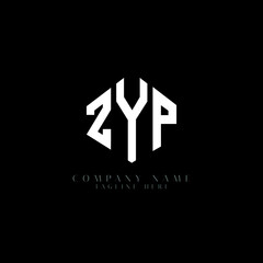 ZYP letter logo design with polygon shape. ZYP polygon logo monogram. ZYP cube logo design. ZYP hexagon vector logo template white and black colors. ZYP monogram, ZYP business and real estate logo. 