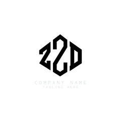 ZZD letter logo design with polygon shape. ZZD polygon logo monogram. ZZD cube logo design. ZZD hexagon vector logo template white and black colors. ZZD monogram, ZZD business and real estate logo. 
