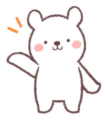 案内する子供シロクマ