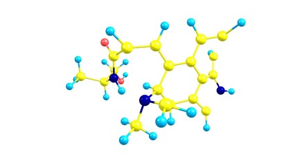 Ergometrine molecular structure isolated on white